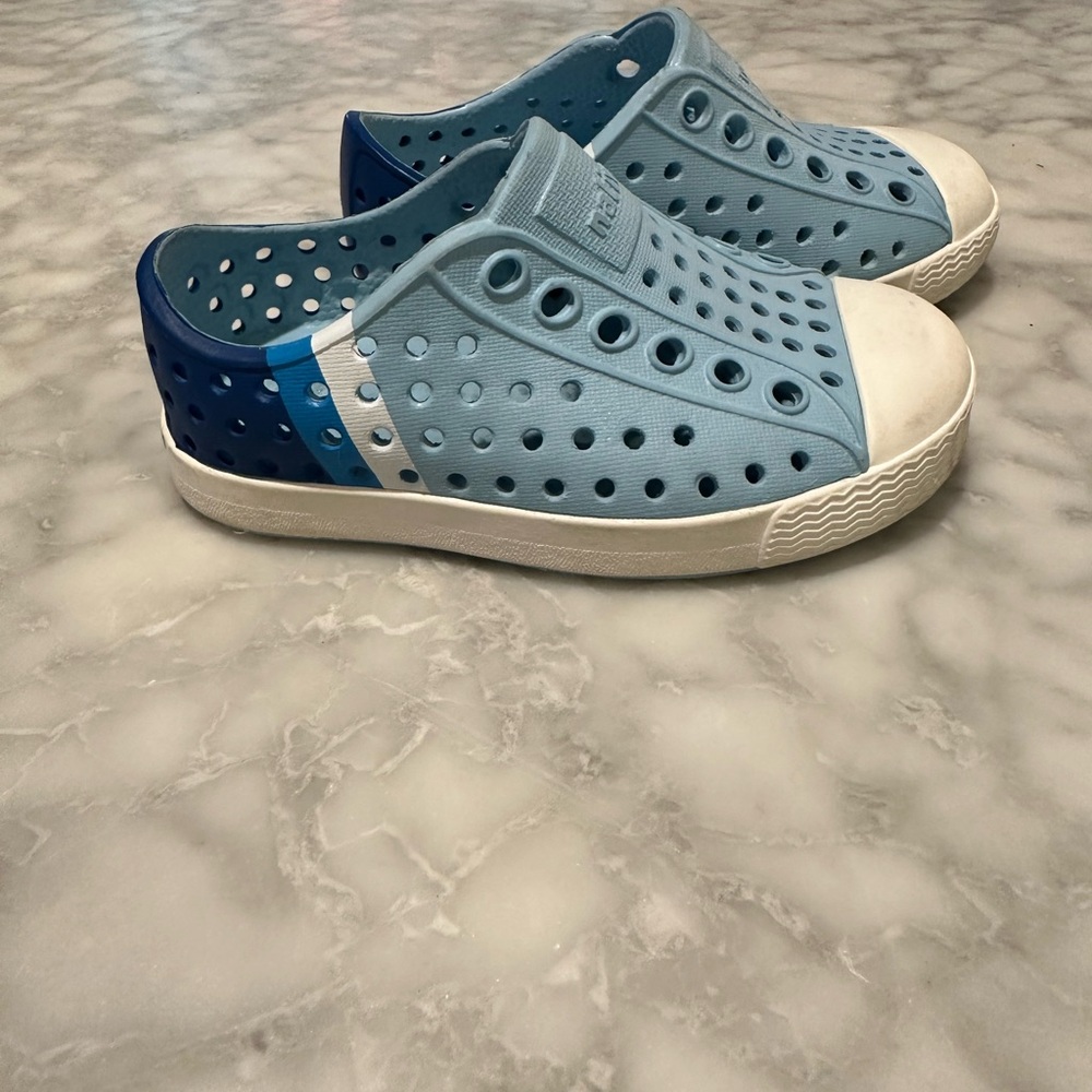 Native Blue Water Shoes Perforated Slip-On